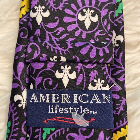 American Lifestyle Man Tie with Lapel Pin brand new color purple - Picture 8 of 11